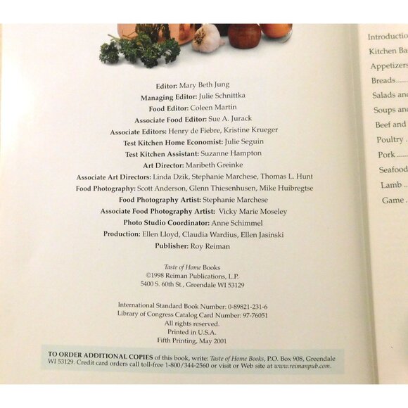 Complete Guide To Country Cooking By Taste Of Home 5th Printing 2001 Hardcover - Picture 4 of 8